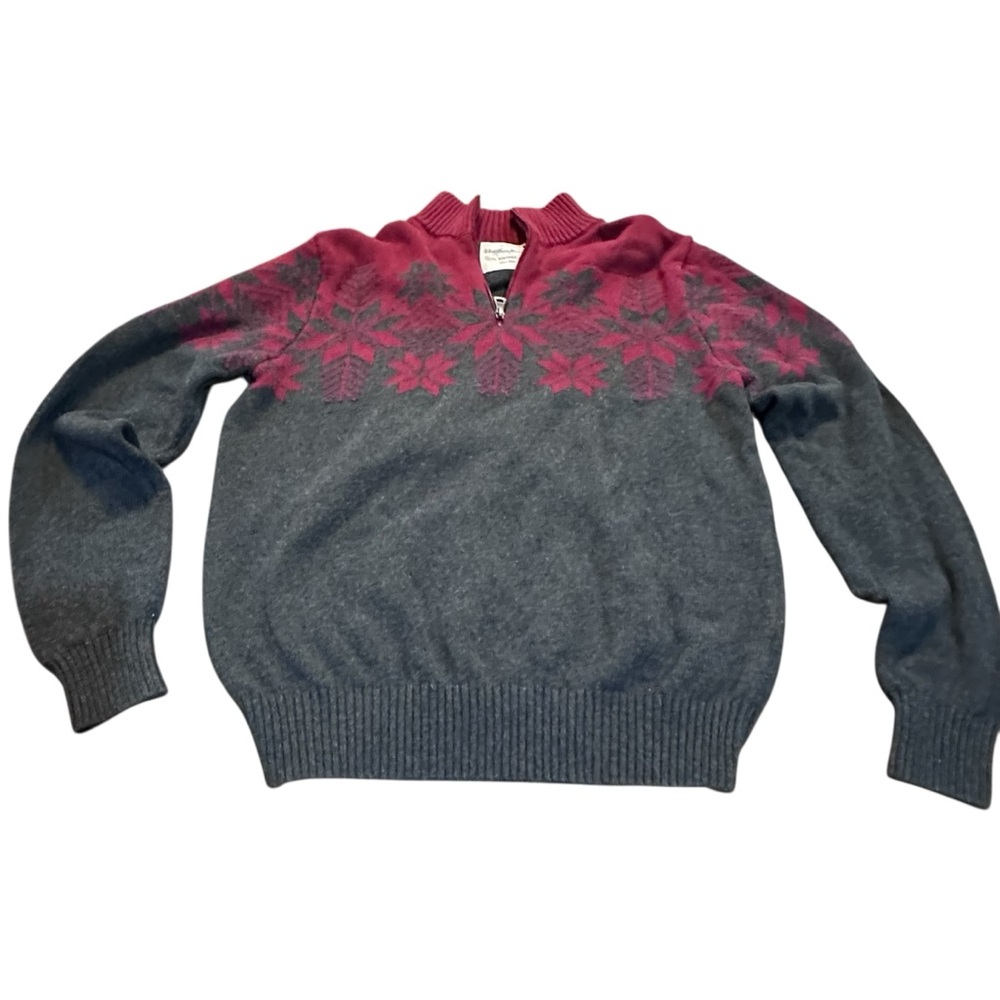 Weatherproof Vintage Holiday Sweater Mens Medium 1/4 Zip Pullover Snowflake‎